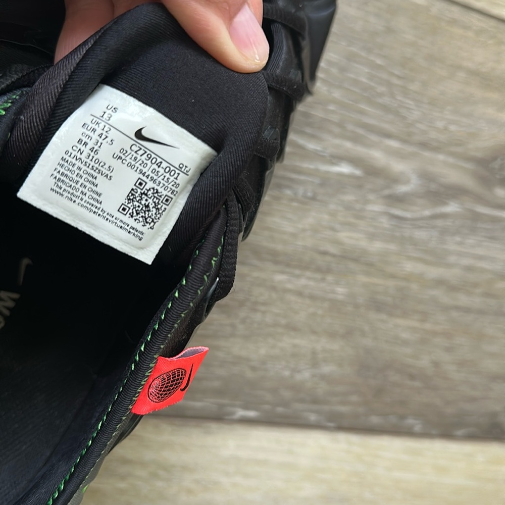 Nike Black and Neon Air VaporMax Plus Shoes - Picture 11 of 11